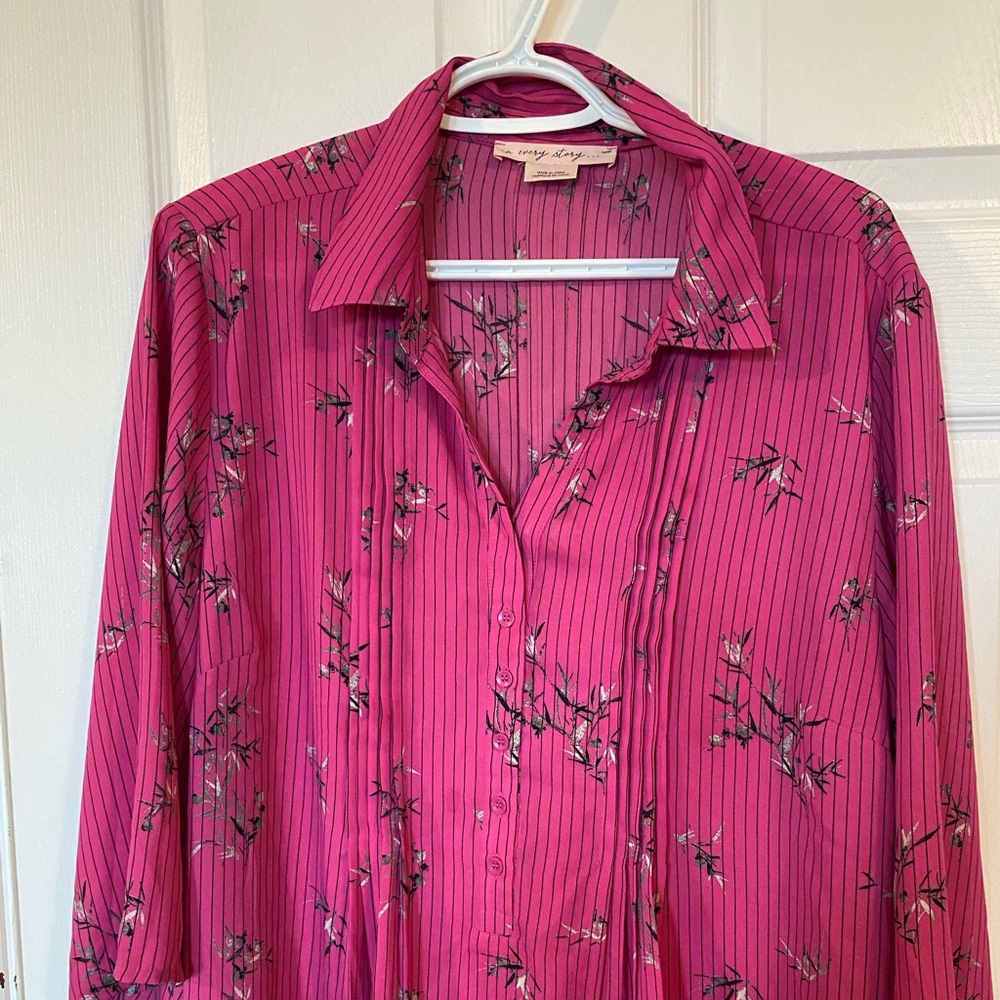 Pink Floral Women's Top